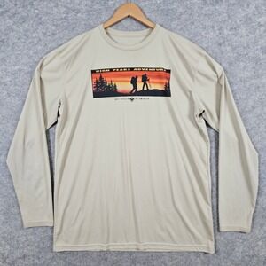 Boy Scouts of America High Peaks Adventure Beige Long Sleeve Tee‎ T-Shirt SMUDGE